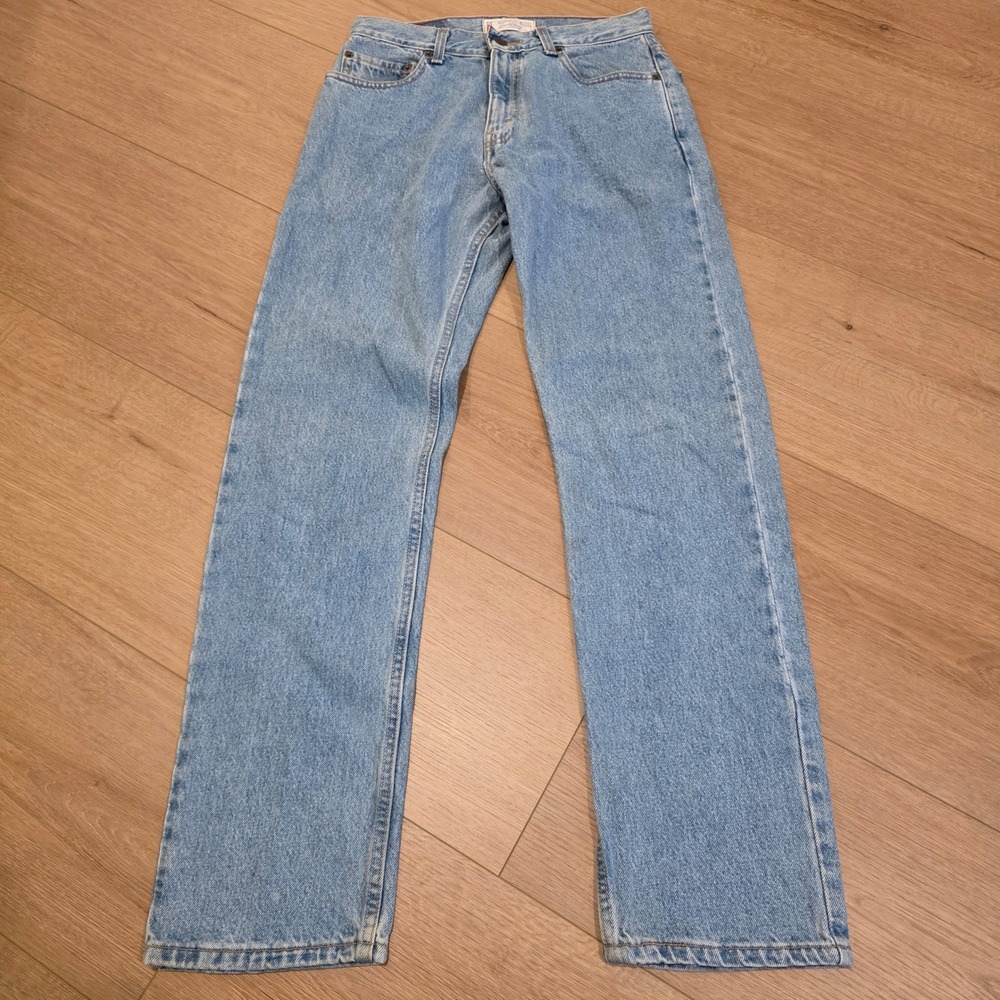 Levi Strauss Signature Mens Regular Fit Light Wash Straight Leg Jeans W30 L32